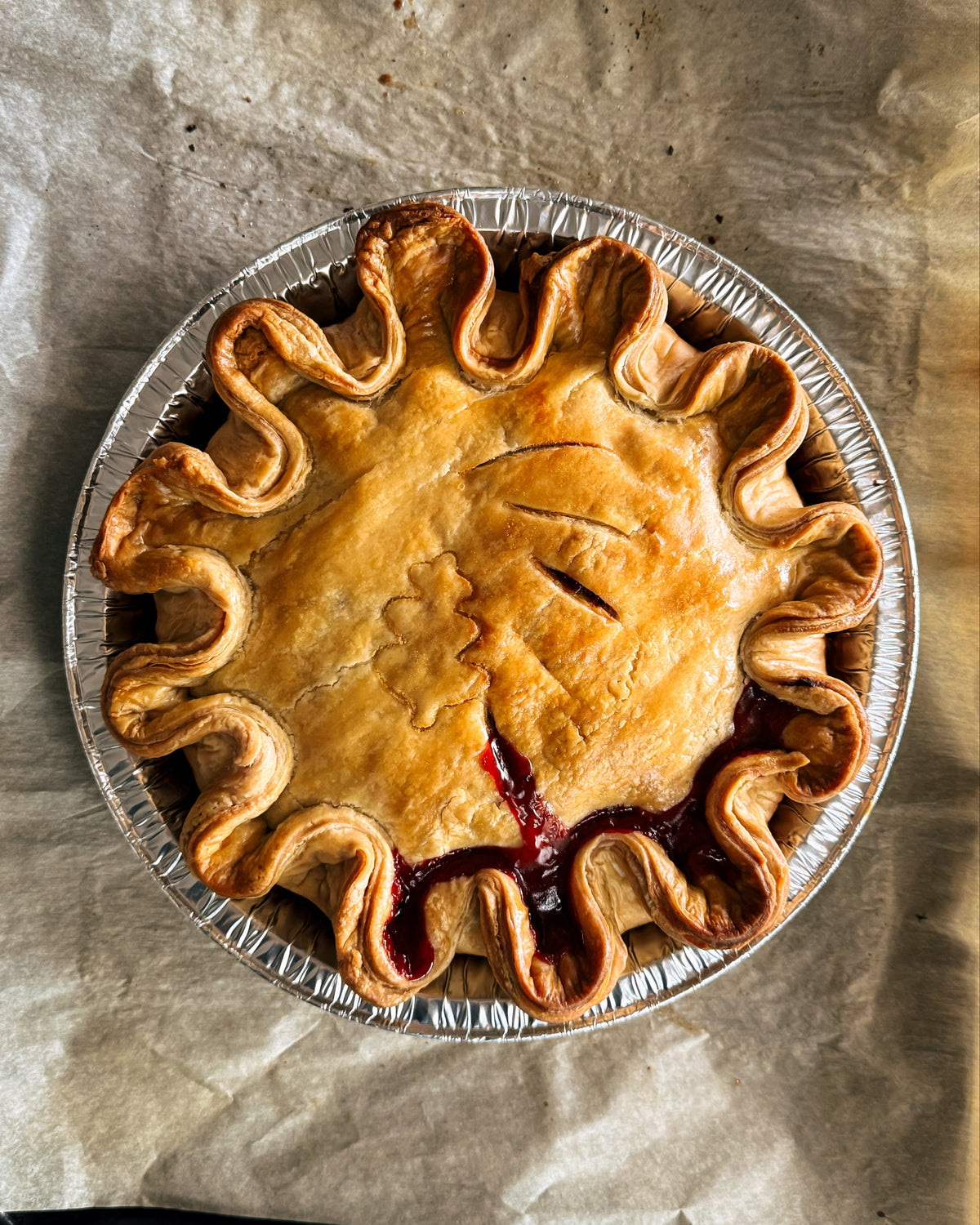 Tarte pommes et camerises de la Cabane sur le Lac