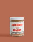 Un pot de beurre d'arachides et érable de Logan petit lot.