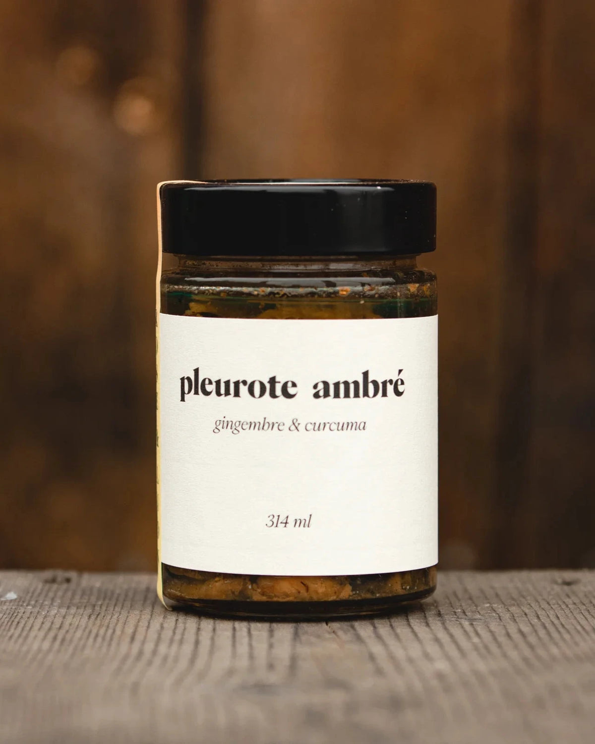 Champignons marinés pleurote ambré de l'entreprise Rose et Lion